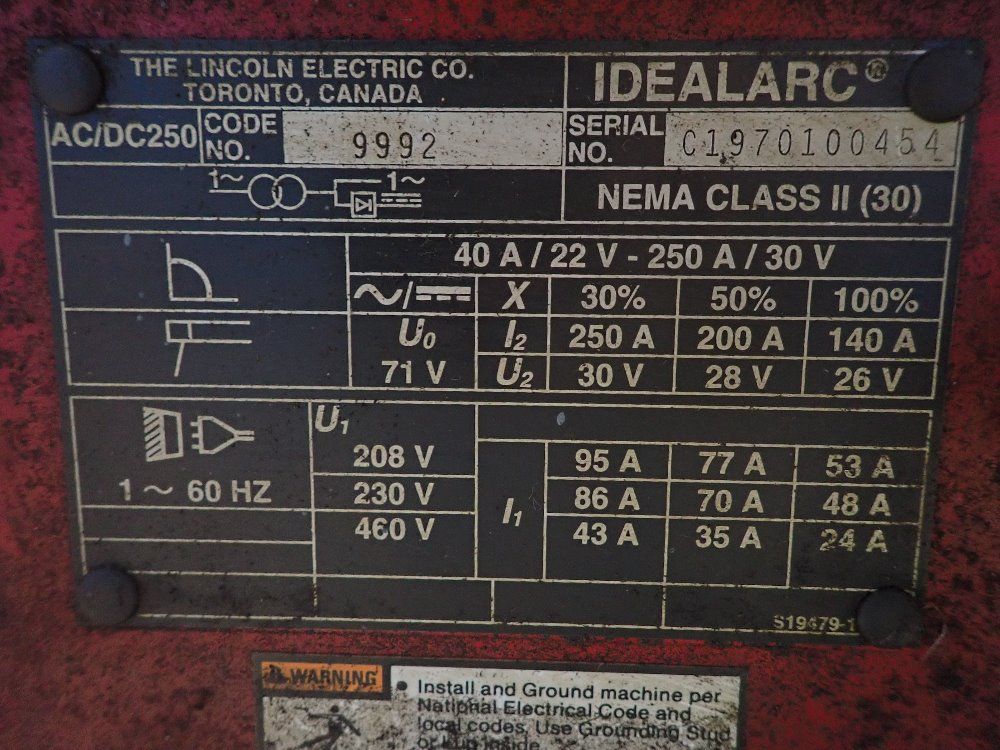 Lincoln Welder - Idealarc 250