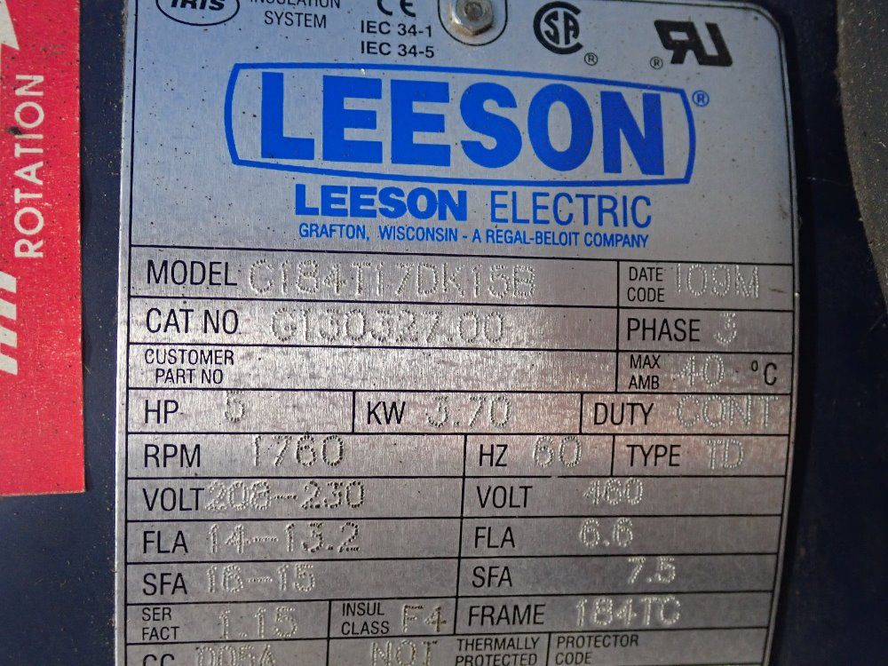Leeson Hydraulic Pump - C184t170k158