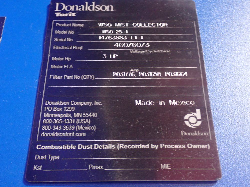 Donaldson Torit  Mist Collector