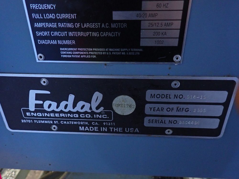 Fadal 16" X 29 1/2" Cnc Vmc - 914-15