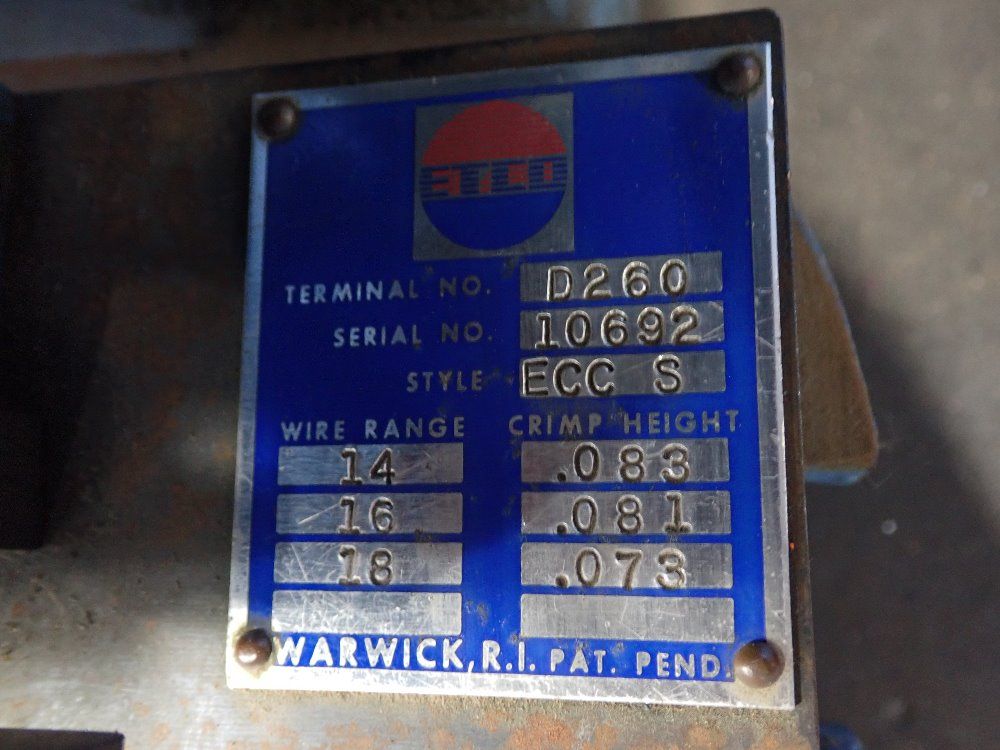 Etco .73-.83", 18-14 Ga Wire Wire Terminal Crimper - D260