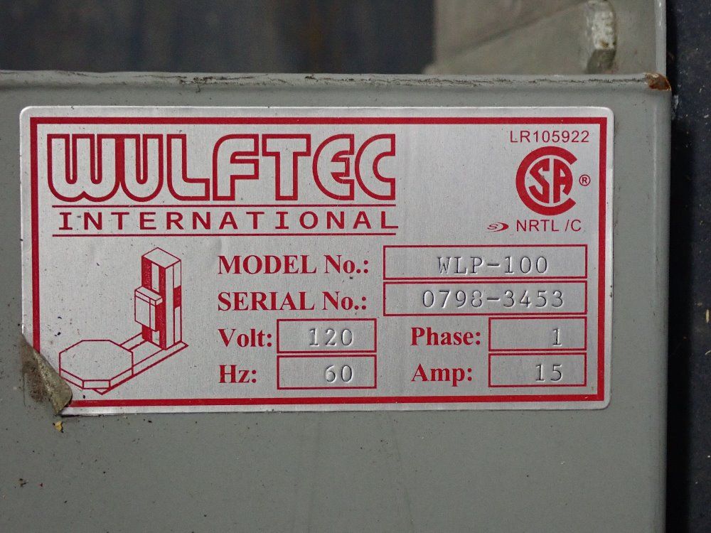 Wulftec 48" X 48" Table, 1/2hp Pallet Wrapping Machine - Wlp-100