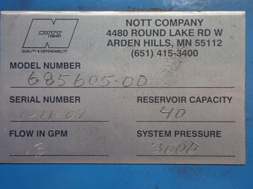 Nott Co. 40 G. Hydraulic Pump Starter - 685605-00