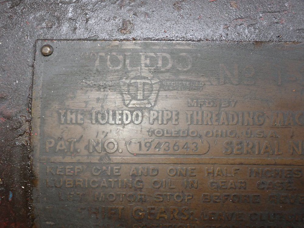 Toledo Pipe Threader - 1943643