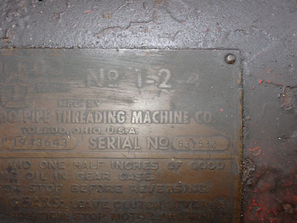 Toledo Pipe Threader - 1943643