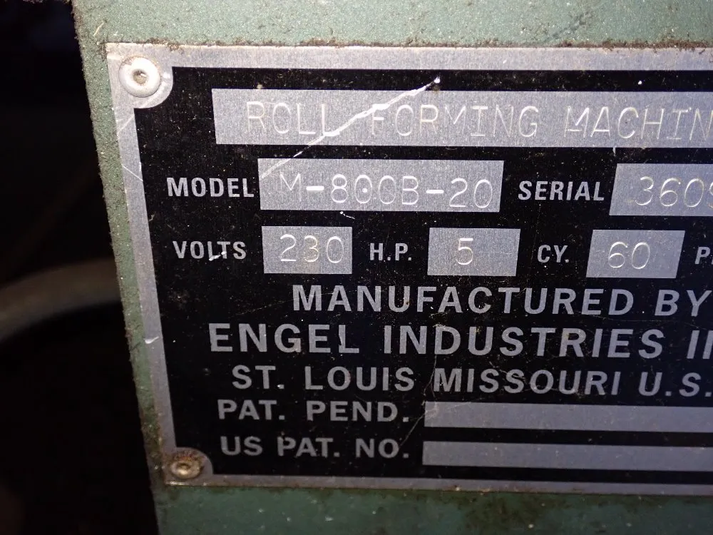 Engel 8 Stations Roll Former - M-800b-20