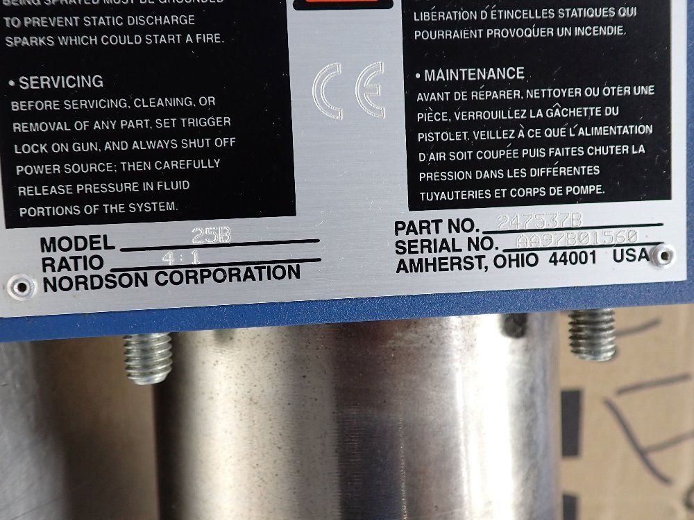 Nordson 4:1 Ratio, 100psi Max Input Pump - 25b / 247537b