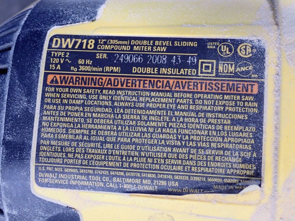 Dewalt Miter/table Saw - Dw718