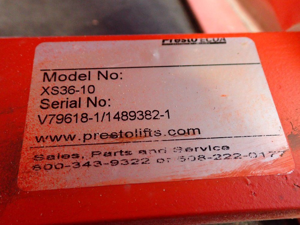 Presto Ecoa 94" X 40" Surface Scissor Lift Table - Xs36-10