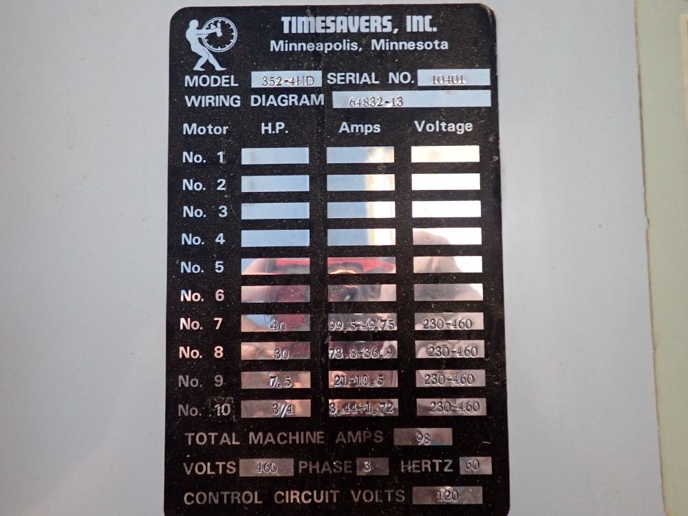 Timesavers 51" Feed Belt Speedbelt Sander - 352-4hd