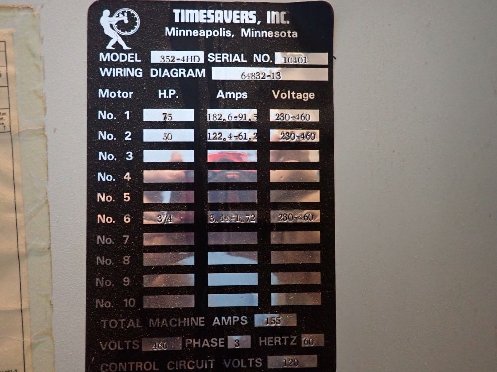 Timesavers 53" Feed Belt Speedbelt Sander - 352-4hd