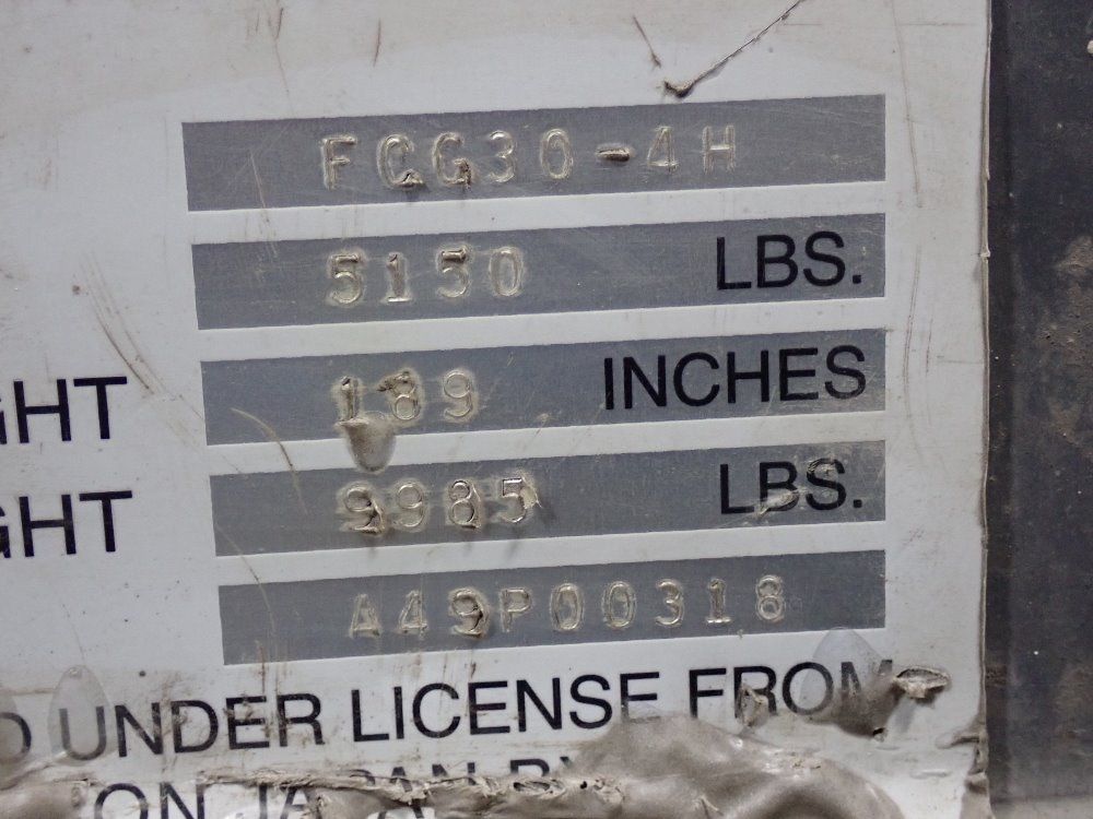 Tcm 5150 Lbs Propane Forklift - Fcg30-4h