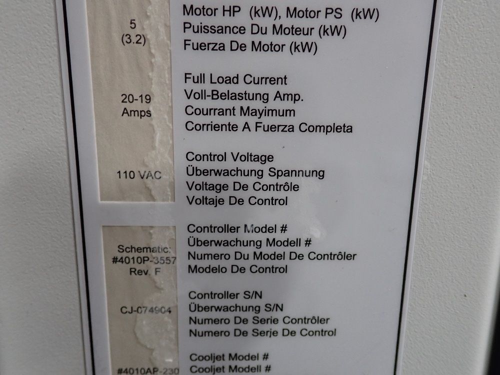 Cooljet Coolant Chiller - 401ap-230