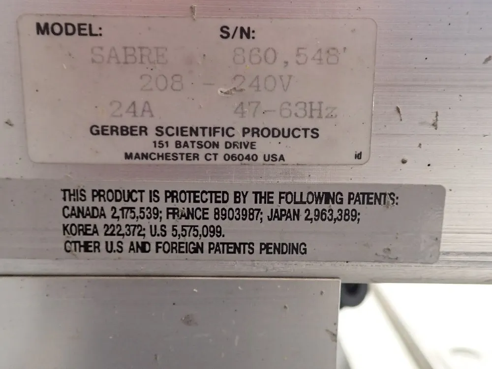 Gerber 24a Cnc Router - Sabre 408