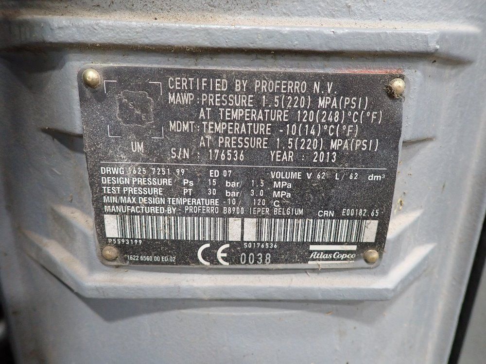 Atlas Copco 100 Hp Air Compressor - Ga75vsd-175wff