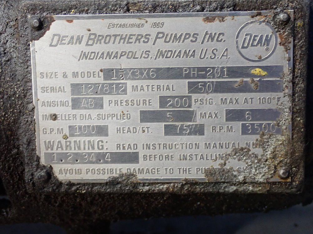 Dean Brothers Pump