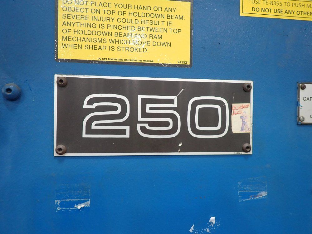 Cincinnati 1/4" Mild Steel/ 10' Shear - 250