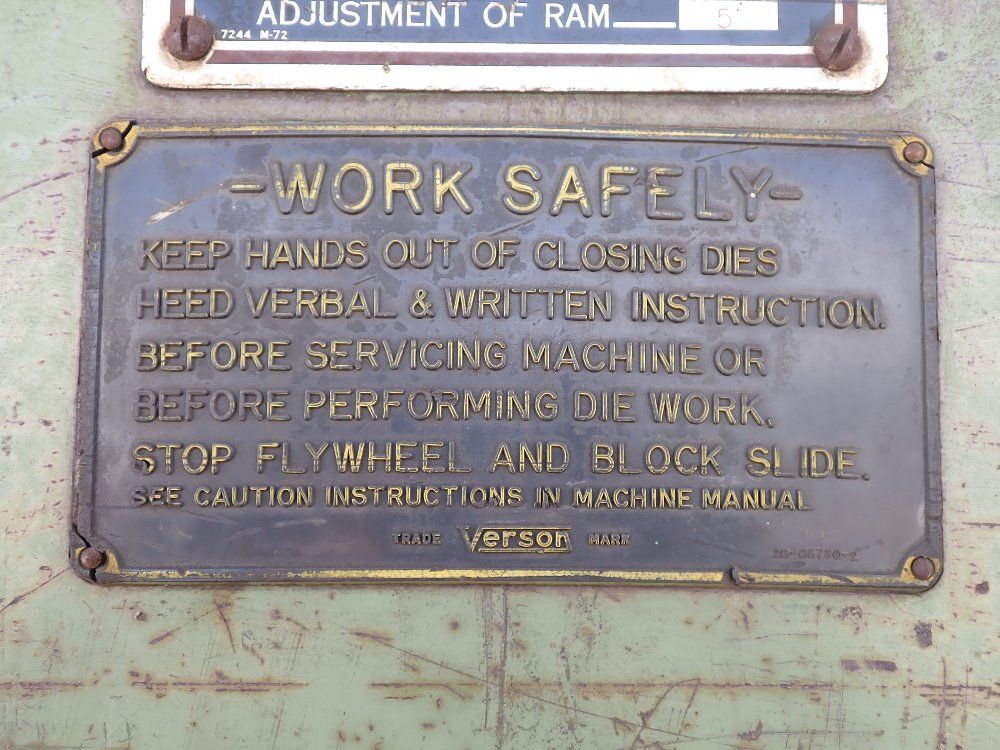 Verson 65 Ton 10' Press Brake