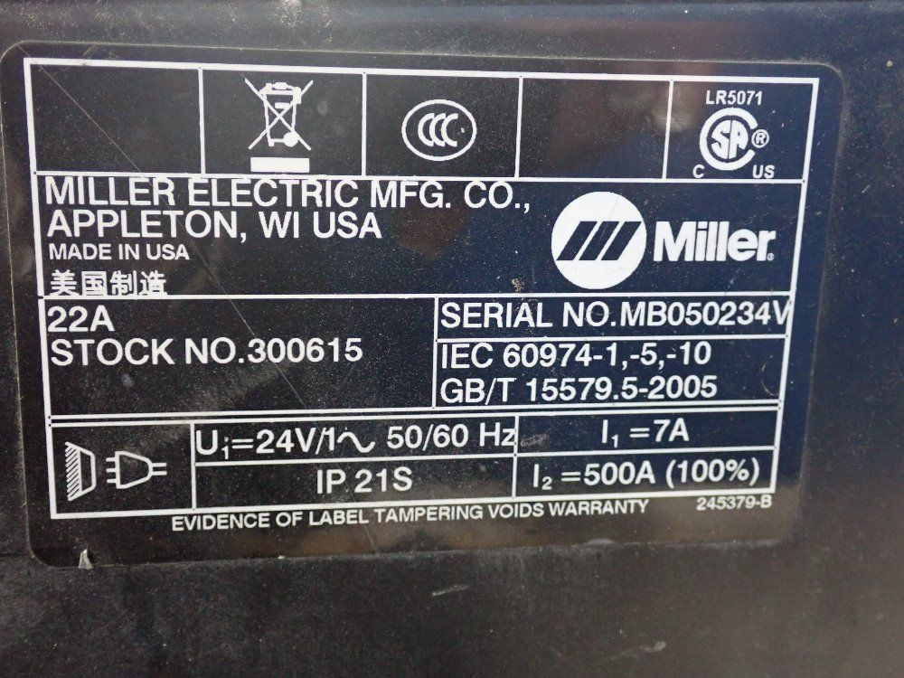 Miller Electric Mfg. Co. Wire Feeder - 22a-300615