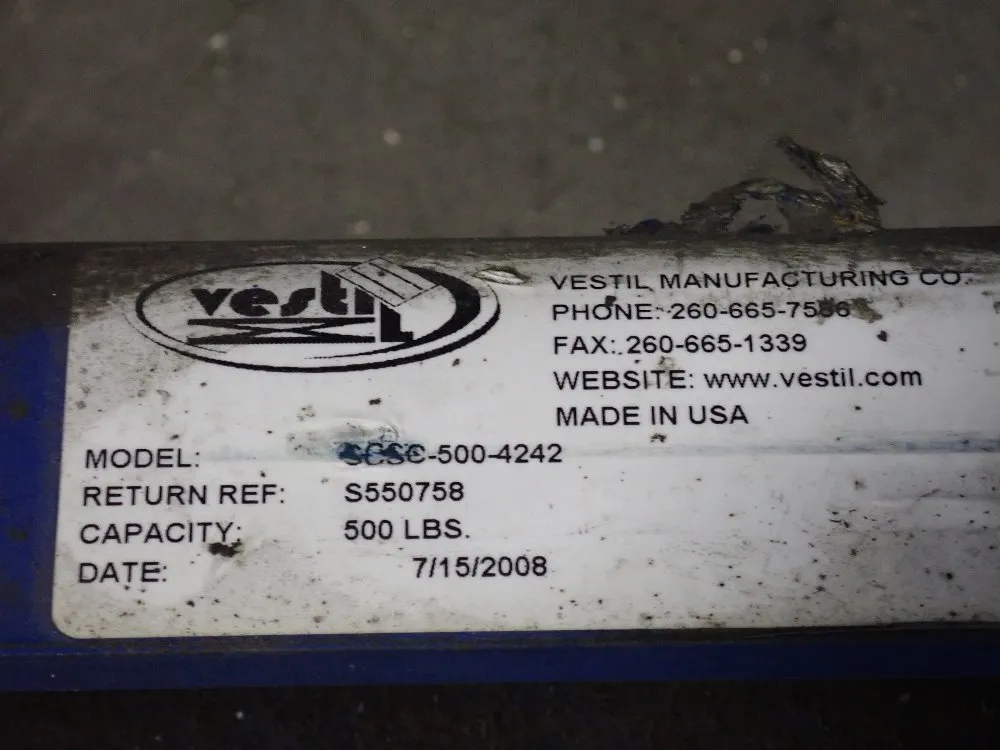 Vestil Mfg. Co. 500 Lbs. Portable Hydraulic Lift Table - Scsc-500-4242