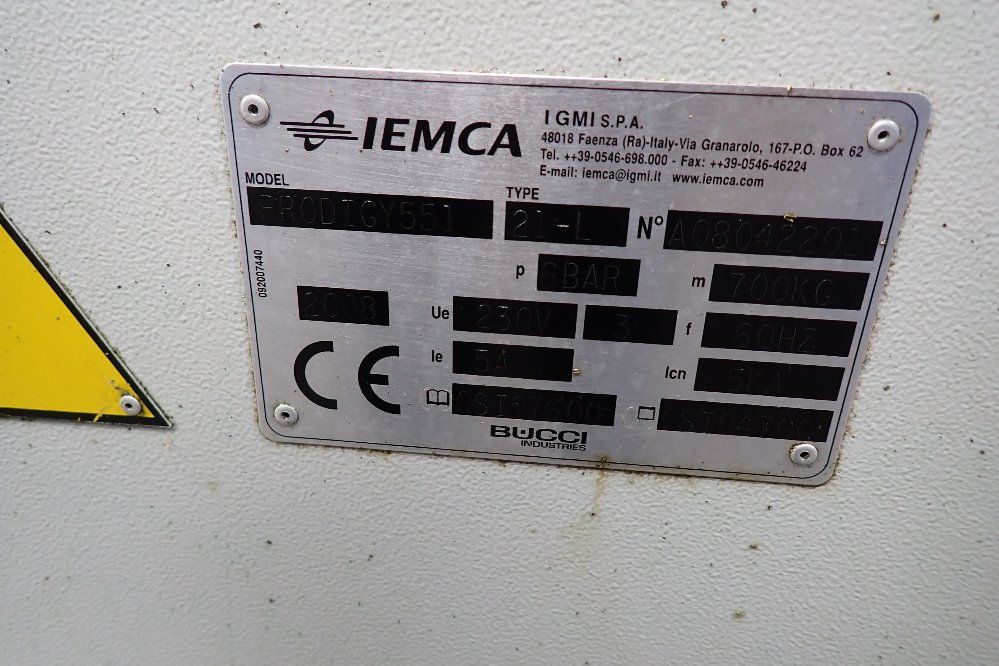 Iemca 82" X 16" Automatic Bar Feeder - Prodigy 551 21l