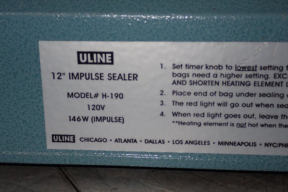 Uline 12" Impulse Sealer - H-190