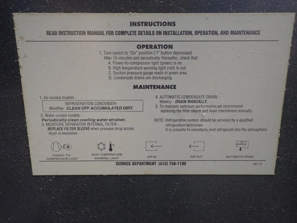 Kaeser 175psig Compressed Air Dryer - Krd150