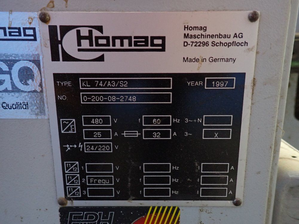 Homag 220" Edgebander - Kl74/a3/52