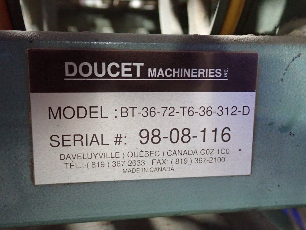 Doucet Roller Conveyor Sections - Bt-36-72-t6-36-312-d