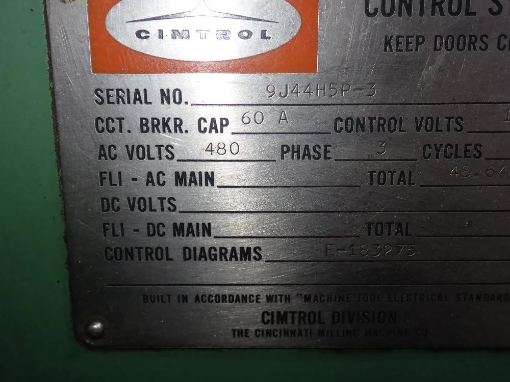 Cincinnati 25" X 86 1/2" Horizontal Mill