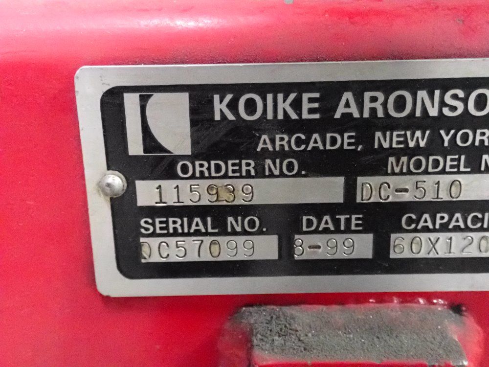 Koike Aronson 60" X 120" Plasma Cutter - Dc-510
