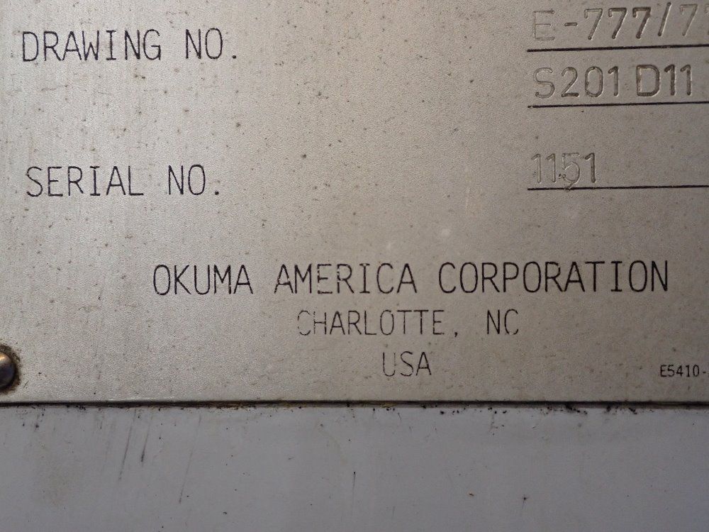 Okuma 23kva Cnc Vertical Mill - Esv4020
