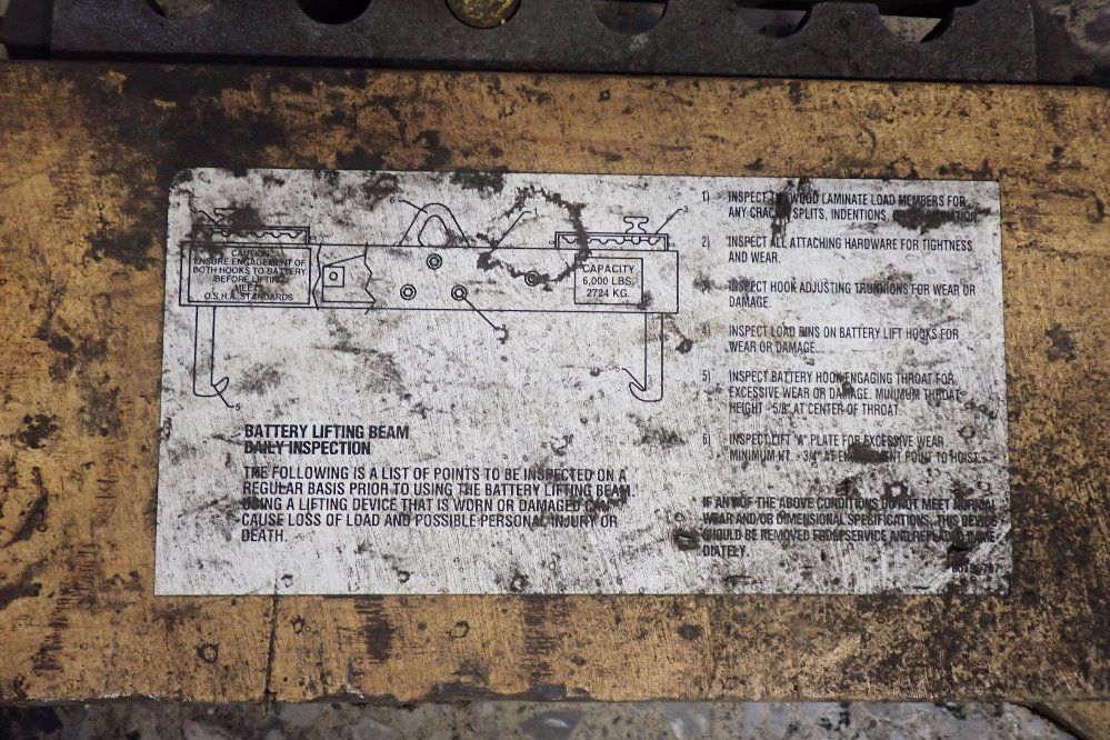 Battery Hanging System 6000 Lbs Battery Lifting Beam