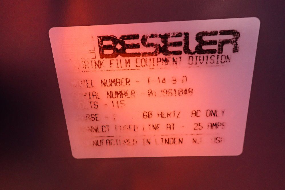 Beseler 14" X 33" X 8" Heat Shrink Tunnel - I-14-bn