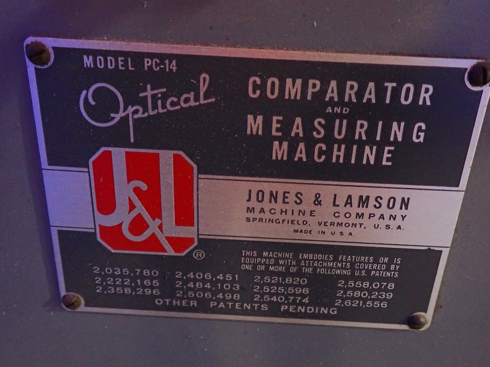 J&l 14 1/2" Optical Comparator - Pc-14