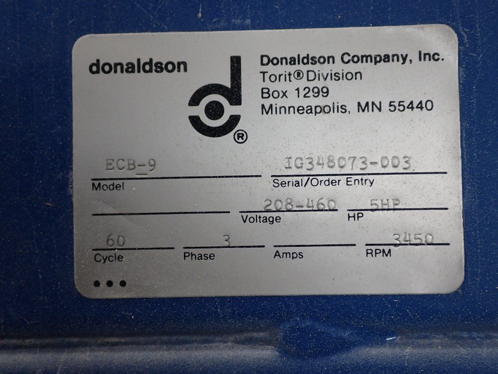 Donaldson 5hp Dust Collector - Ecb-9