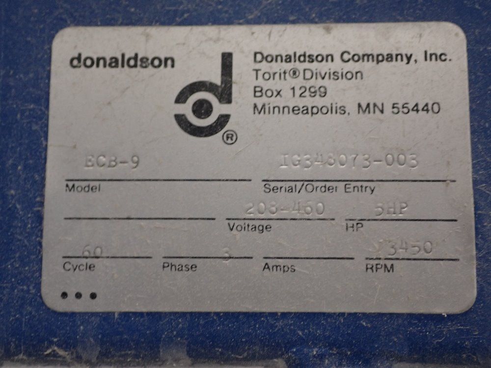 Donaldson 5hp Dust Collector - Ecb-9