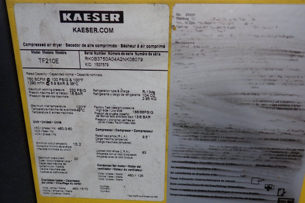 Kaeser Air Dryer - Tf210e