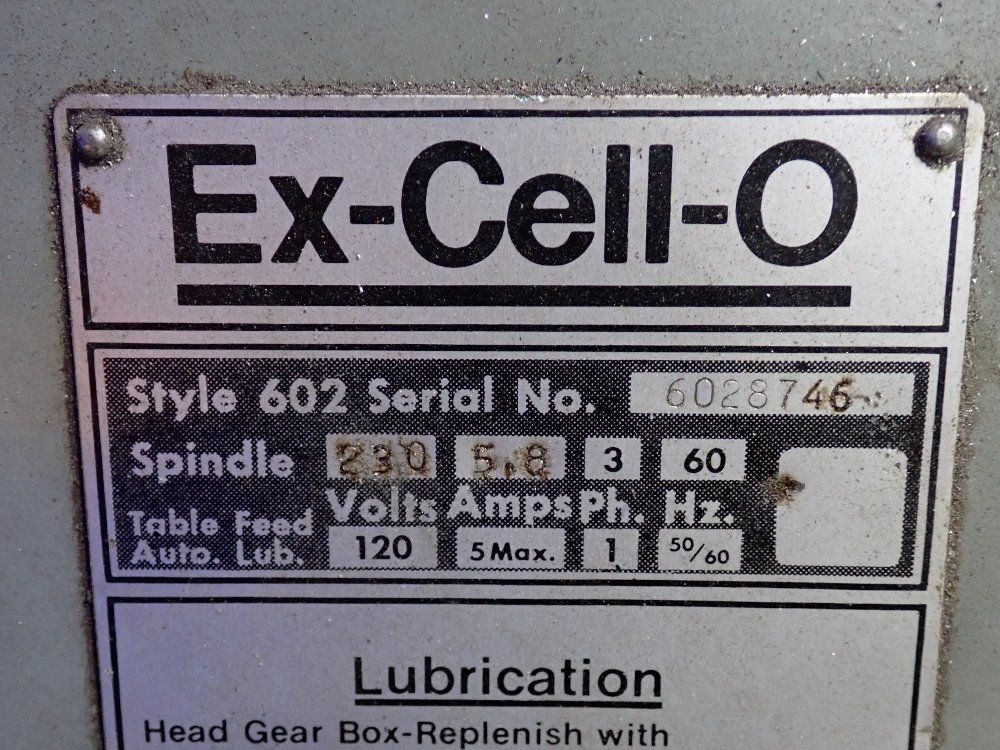 Ex-cell-o 9" X 48" Vertical Mill - 602