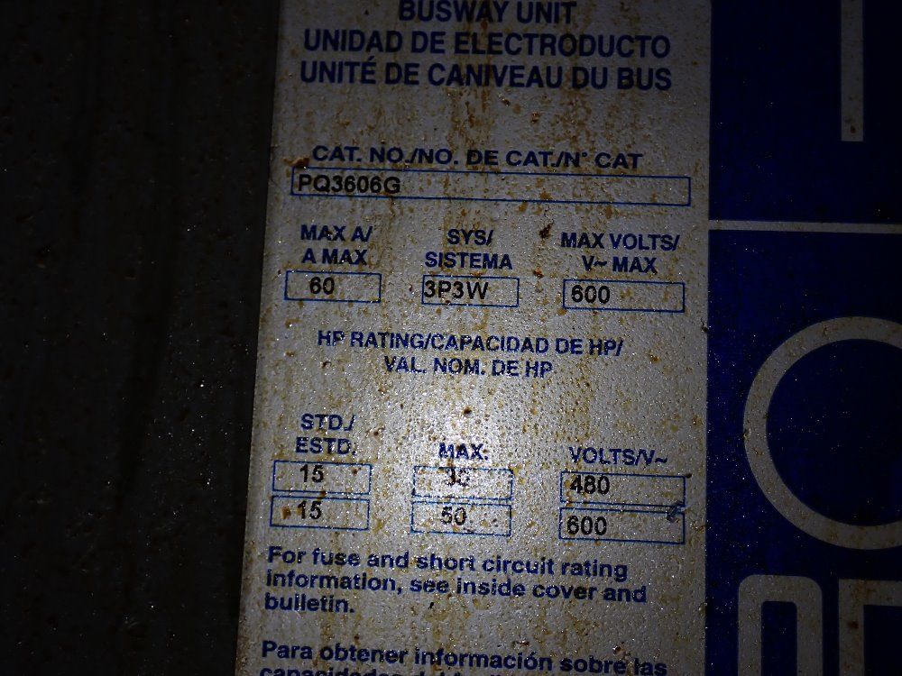 Square D Bus Plug - Pq3606g