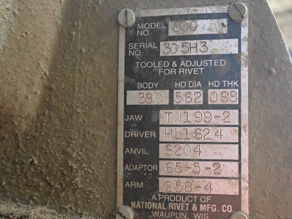 National Rivot 1/2 Hp Riveter - 800