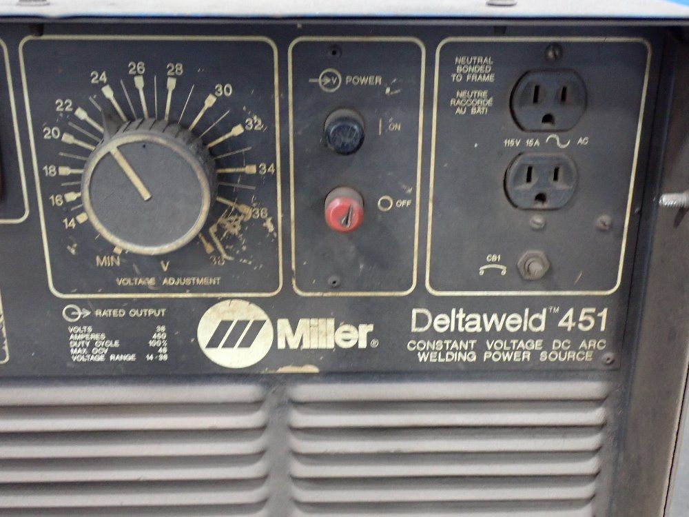 Miller Welding Power Source W Feeder - Deltaweld 451