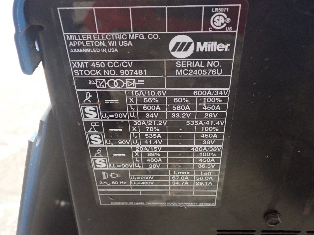 Miller Welder - Xmt 450 Cc/cv