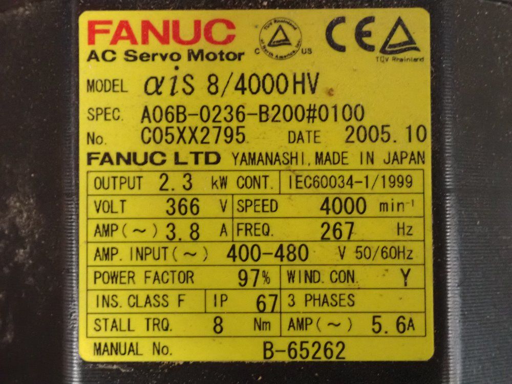Fanuc Servo Motor - 8/4000hv