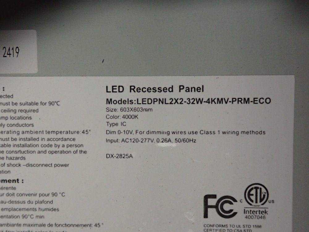 Renova Led Recessed Panels - Ledpnl2x2-32w-4kmv-prm-eco