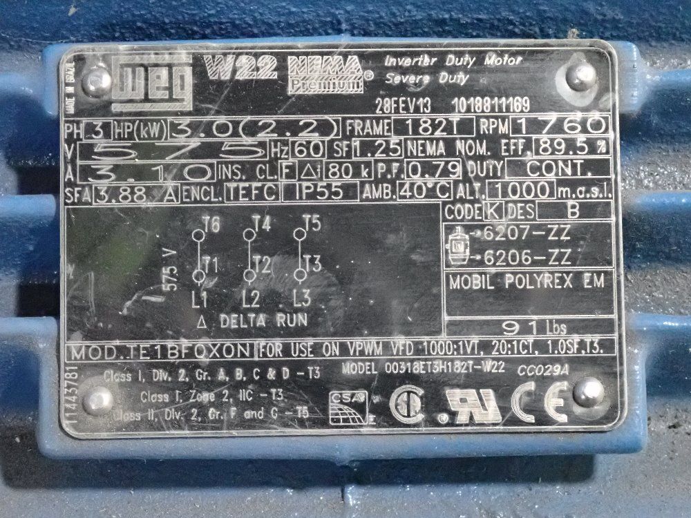 Bluffton Motor - 00318et3h182t-w22