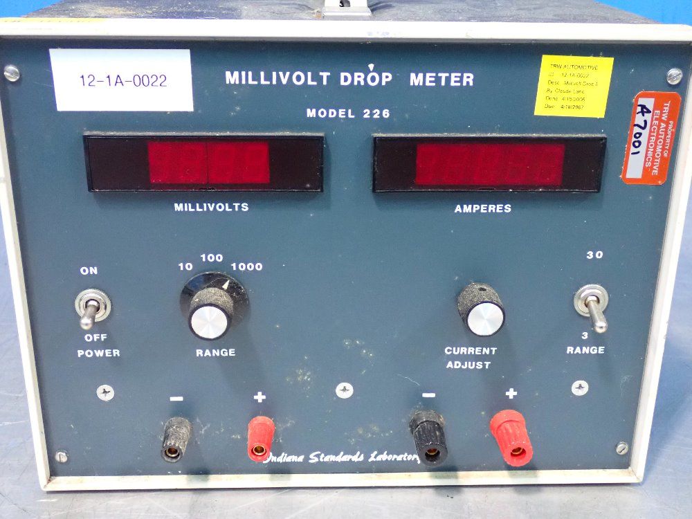 Used Indiana Standards Laboratory Millivolt Drop Meter HGR Industrial...