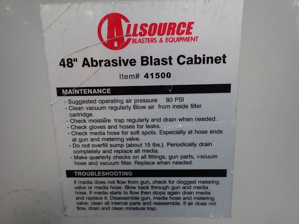 Allsource Blast Cabinet