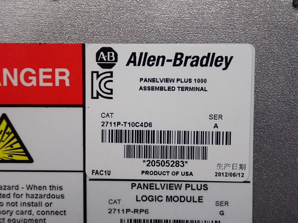 Allenbradley Panelview Plus 1000 Color Touch Display Module