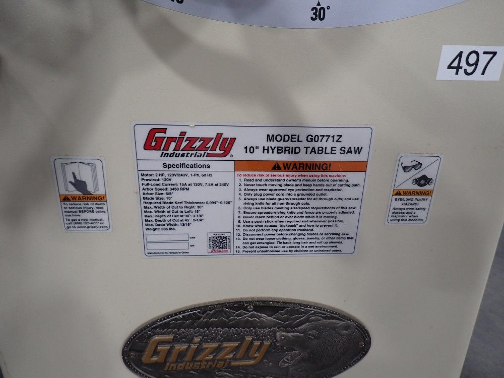 Grizzly Grizzly G0771z Table Saw